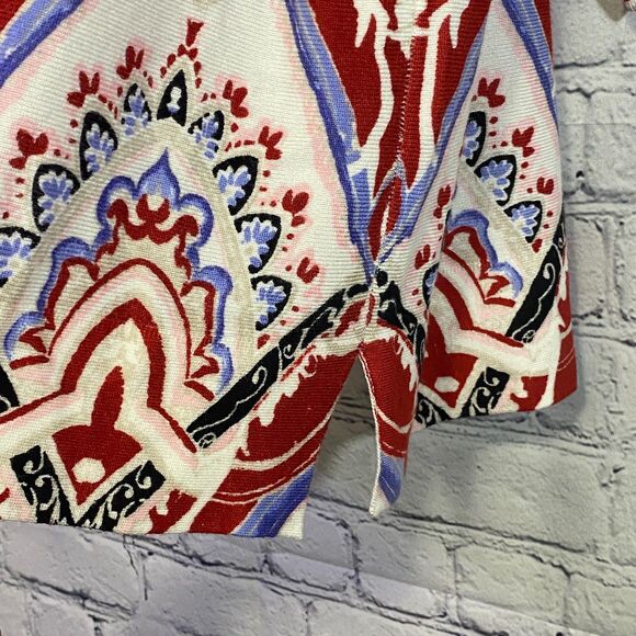 Chico's 3/4 Sleeve Tunic Shirt Size 3 (XL/16) Multicolored Rayon/Nylon Blend - Picture 3 of 11